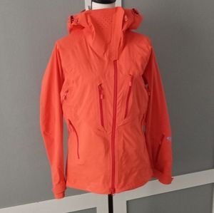 Women's Orange Hooded Shell Jacket